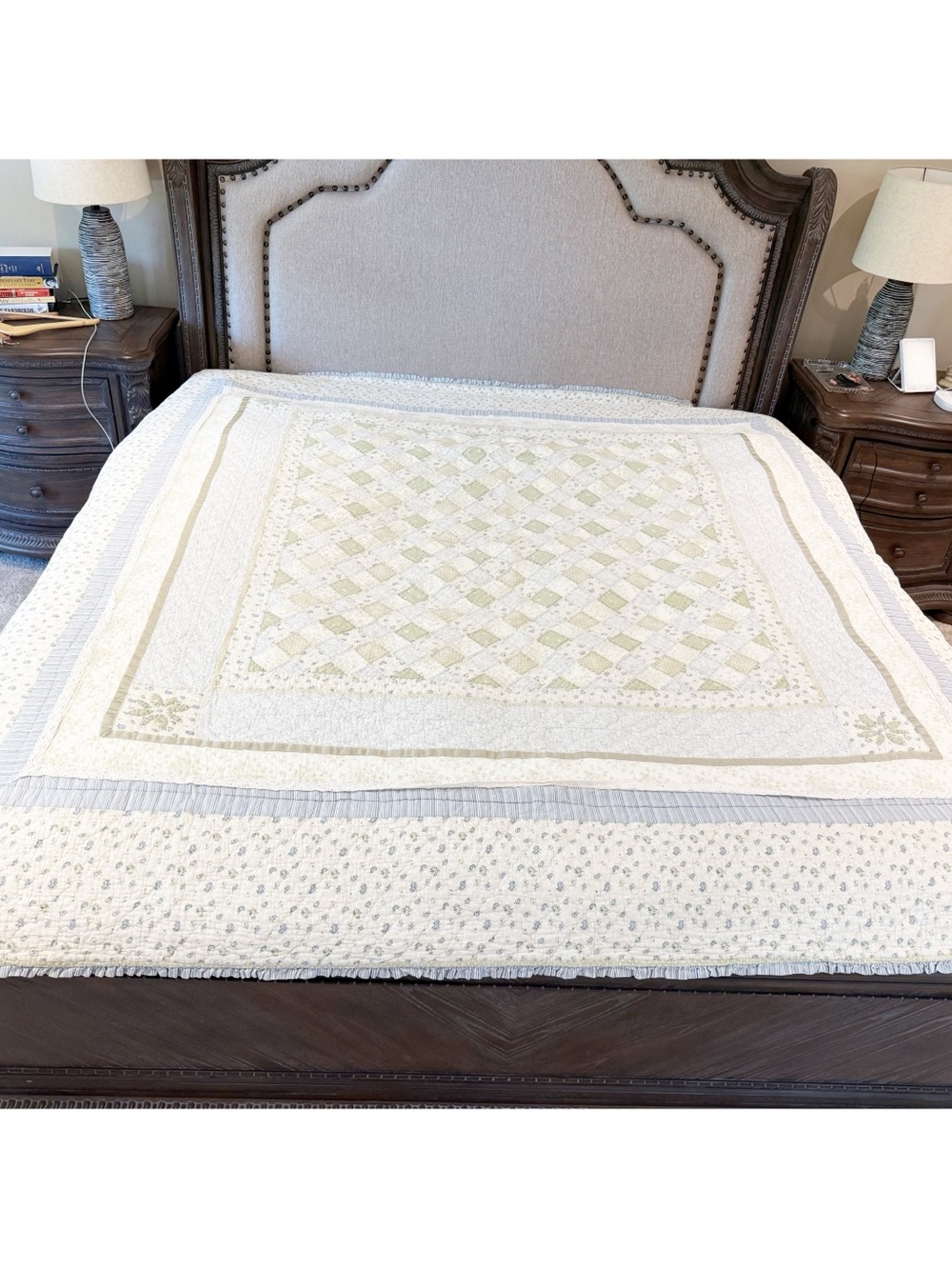 Vintage 90s JCPenney Patchwork Quilt – Queen | Cottage Core Shabby Chic